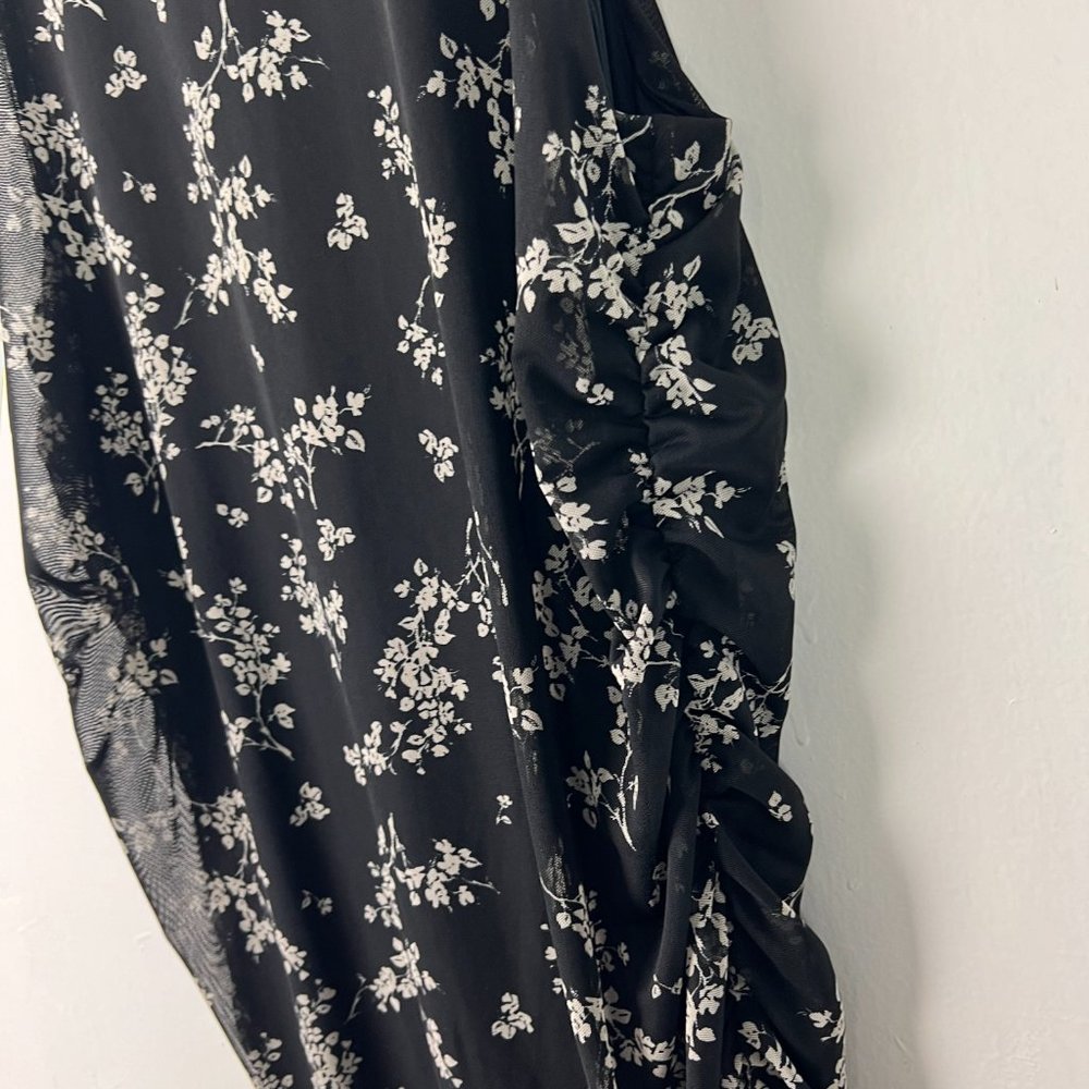 NWT Stitch Fix 41 Hawthorn Sophia Sleeveless Midi Dress Black Floral Size 1X - Picture 5 of 13